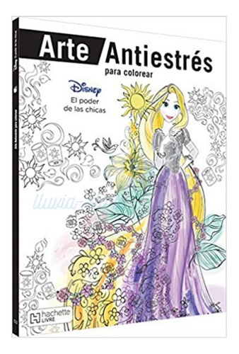 Libro Para Colorear Antiestrés Arte Disney Princesas Power