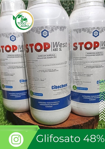 Imagen 1 de 4 de Stop West Glifosato 48% Herbicida Post Emergente