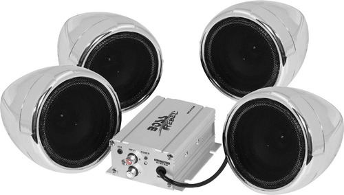 Boss Audio Mc470 Sistema De Bocinas Y Amp Cromo 1000w