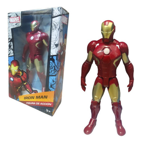 Figura De Acción Iron Man Marvel 23cm Articulado Color Rojo