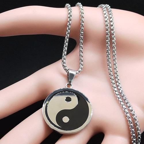 Imagem 3 de 5 de Colar Unissex Com Pingente Yin Yang