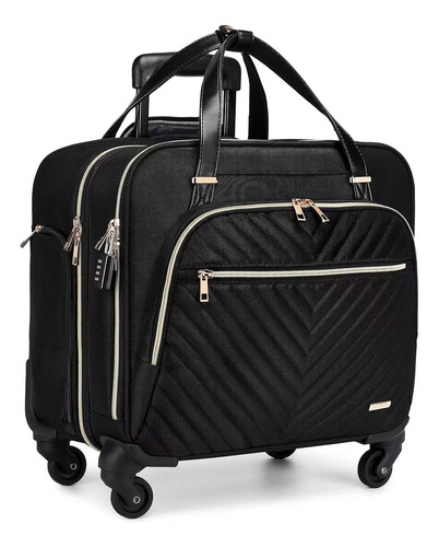 Rolling Laptop Bag Women With Spinner Wheels, Rolling 15.6 