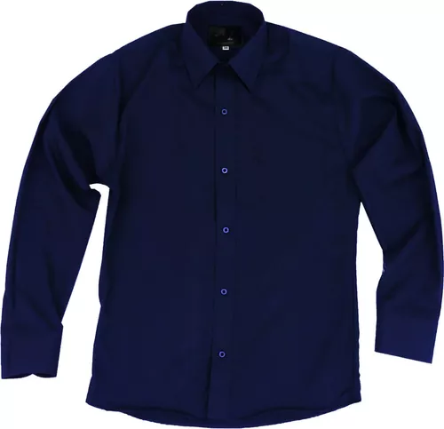 Camisa Vestir Infantil Juvenil Azul Marino Tallas 2 A 16