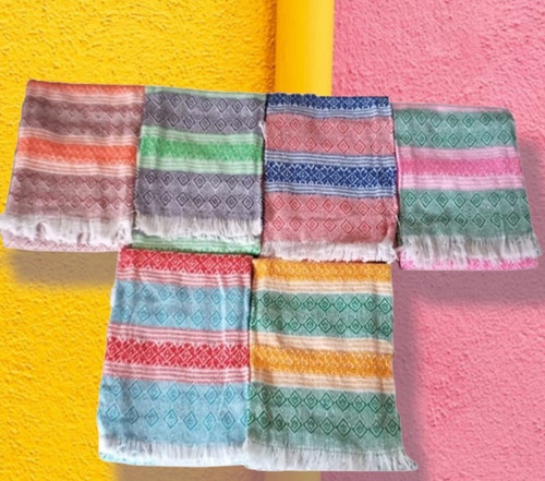 Imagen 2 de 9 de Servilletas Tela Mexicanas Placemat Colores Bartololo 6 Pzas