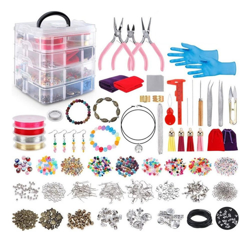 Set Kit Para Hacer Pulseras 2062 Piezas Roblue P