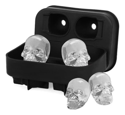 Cubetera Calavera Skull Molde Silicona Hielo Freak Horror