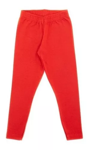 Calça Legging Infantil Menina Cotton Liso Kit 5 Peças 1 A 14