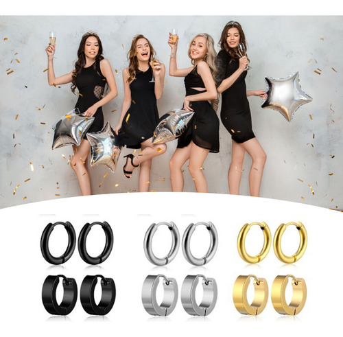 Juego Pendientes Colgantes Acero Inoxidable Moda Comodidad