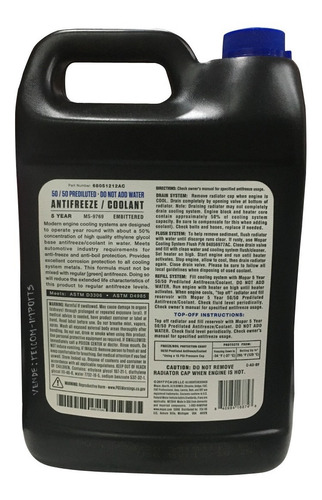 Imagen 4 de 6 de Refrigerante Rojo 50/50 Cherokee Grand Ram Commander Liberty