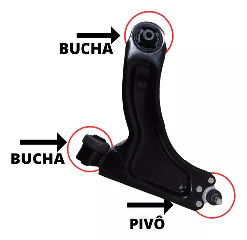 Kit 4 Bucha 2 Pivô Bandeja Dianteira Gm Corsa 2010 2011 2012 - QualyKits -  Bucha Automotiva - Magazine Luiza