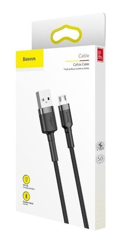 Imagen 5 de 10 de Cable Micro Usb Reforzado Carga Rapida 1 Metro Baseus Homero
