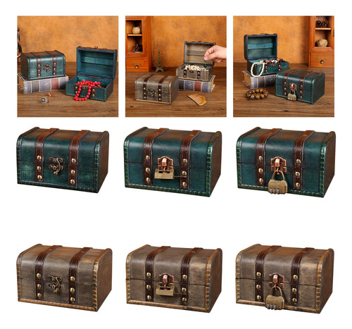 Caja De Joyería, Organizador De Cerradura De Hebilla Verde
