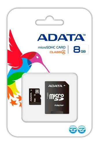 Adata Memoria Micro Sd 8gb Clase 4 Celulares Camaras Tablet