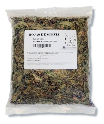 Stevia Hoja Entera 100 Gr Estevia