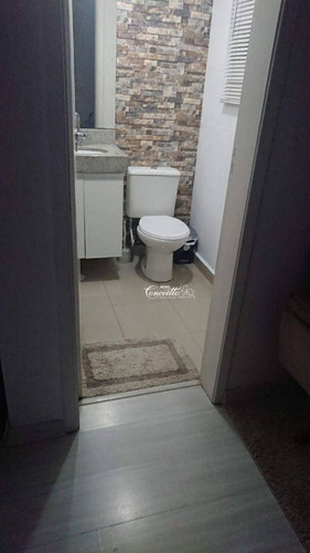 Imagem 9 de 25 de Linda Cobertura De 136 Metros Semi Mobiliada Com 03 Dormitorios E 01 Suíte Com 01 Vaga De Garagem No Parque São Vicente - Mauá - Co0148