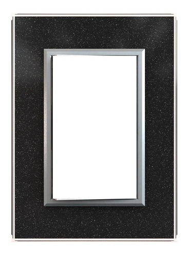 Tapa Bastidor Jeluz Verona Cristal 5x10cm Negro-plata X 20un