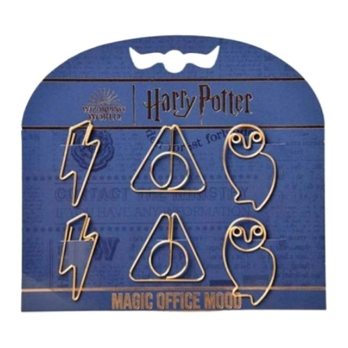 Clip Para Papel X6 Harry Potter Magic Office Mood 
