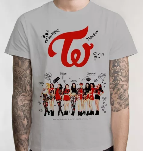 Camiseta twice membros autografos kpop