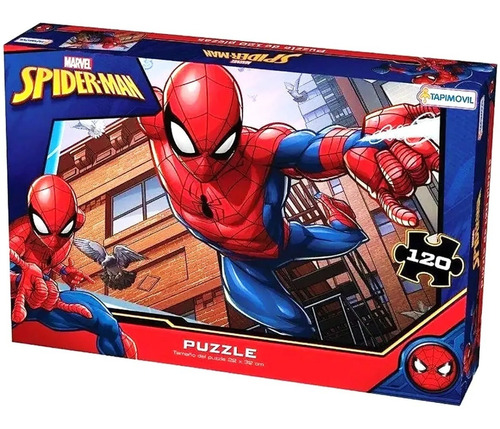 Imagen 1 de 8 de Puzzle Rompecabeza Spiderman 120 Piezas Tapimovil Vsp03230