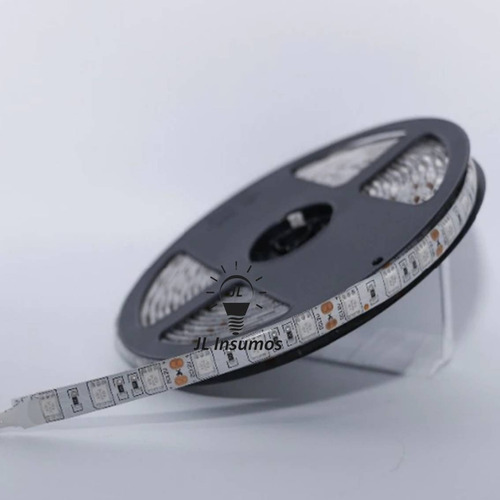 Imagen 3 de 4 de Tira De Led 5050 60l/m Rojo Siliconada Ip45 5mts
