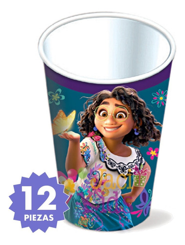 12 Vasos Decorados Encanto 266ml Artículo Fiesta Enc0m1