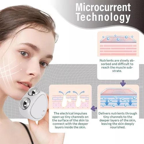 Rodillo Facial Con Microcorriente En Forma De V
