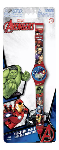 Reloj Digital Avengers 5 Funciones Intek