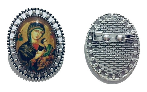 1 Pin Prendedor Virgen Del Perpetuo Socorro ( 1 Pieza )