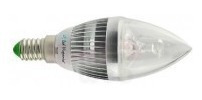 Lámpara Led Vela 3 W Mignon E14 Base Metal Brillo Oferta 7+1