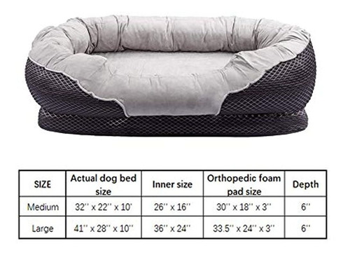 Imagen 5 de 5 de Cama Para Perros Asfrost, Camas Para Perros Ortopedicas Con