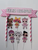 Comprar Adorno De Torta Cake Topper Oferta Listo Para Retirar-enviar Fucsia L.o.l.