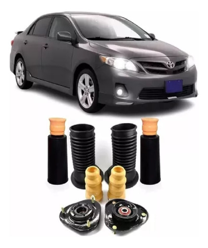 4 Kit Batente Coxim Dianteiro Traseiro Corolla  2010 2011 12