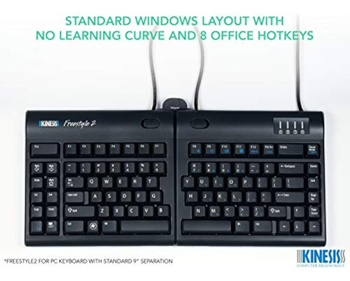Teclado Ergonómico Kinesis Freestyle2 Usb-a Con