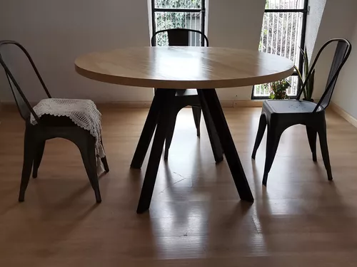 Mesa Comedor Madera Redonda. Ratona Biblioteca Estanteria