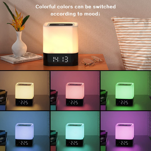 Aisuo Luz Nocturna 5 En 1 Lámpara De Noche Con Altavoz