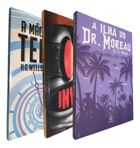 3 Livros Físicos H. G. Wells Coleção 1 A Máquina Do Tempo O Homem Invisível A Ilha Do Dr. Moreau
