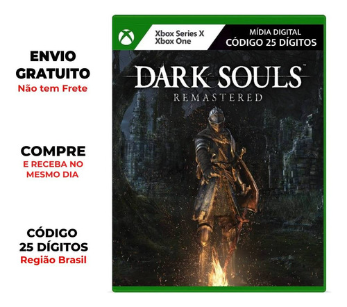 Dark Souls Remastered - Jogo Xbox - Cód. 25 Dígitos