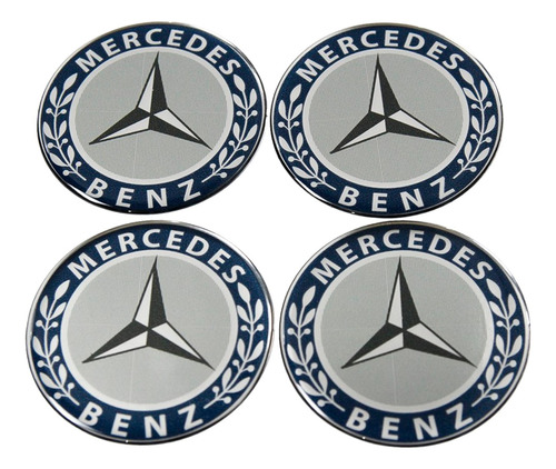 Adesivos Emblema Resinado Roda Mercedes 55mm Cl2 Fk