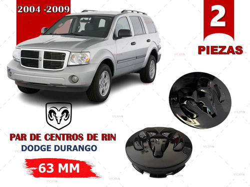 Par De Centros De Rin Durango 2004 Al 2009 Negro 63 Mm