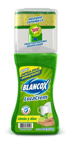 Lavaloza Liquido Blancox Lozacrem 850 Ml Limon Y Aloe