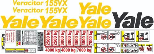 Decalque Faixa Adesiva Empilhadeira Yale Veracitor 155vx