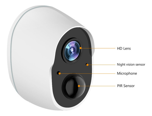 M Batería Recargable Cámara De Seguridad 2.4g Wifi