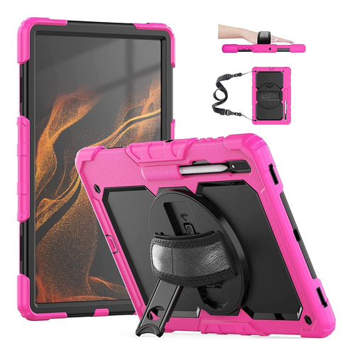 Funda Rosa Para Samsung Galaxy Tab S8 Ultra 2022 14.6