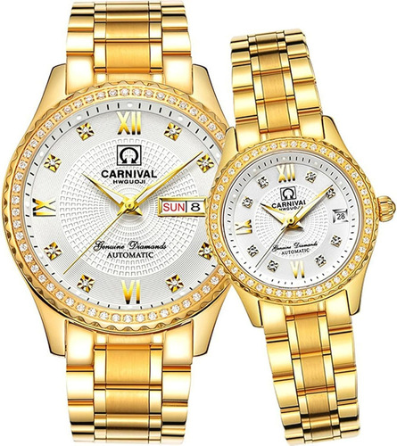 Men And Women Automatic Watch Gold Silver Stainless Steel