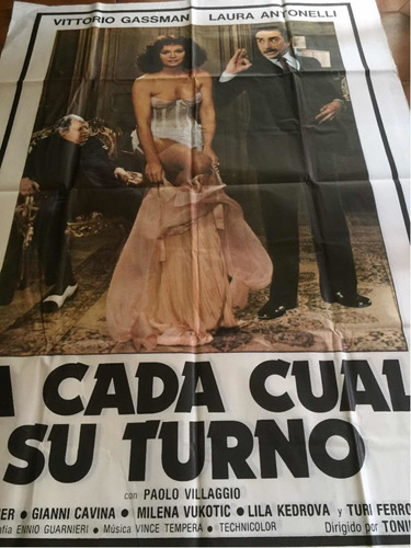 Poster A Cada Cual Su Turno -laura Antonelli -doble Orig