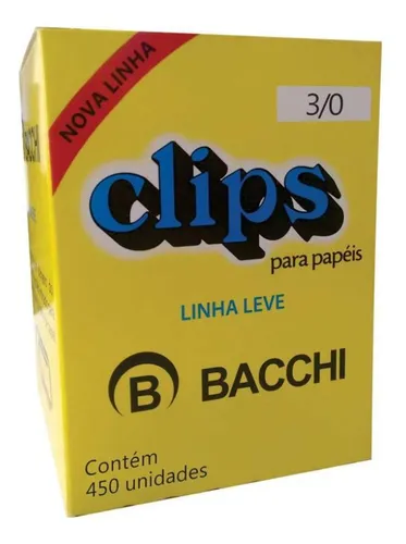 comprar Clips Galvanizado Aço 3u002F0 Linha Leve Com 450 Unidades Bacchi