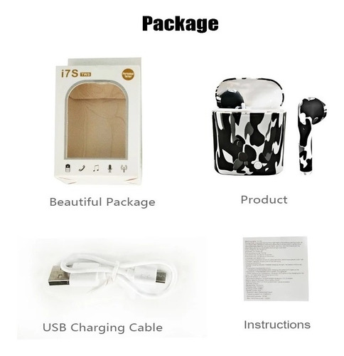 Imagen 2 de 4 de Audífonos Inalámbricos I7s Tws Bluetooh Camuflaje