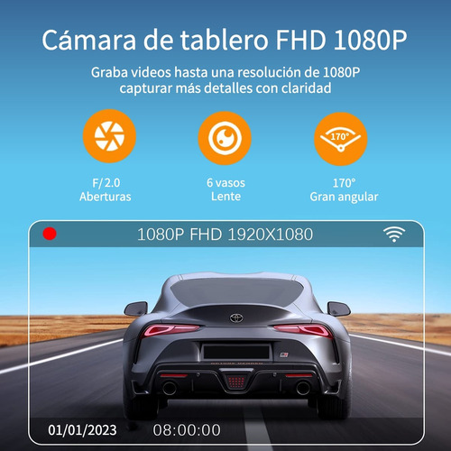 Cxp Aranaro Cámara De Coche 3 En 1 Hd 1080p Con Audio