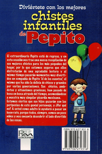 Diviertete Con Los Mejores Chistes Infantiles De Pepito, De Servin Garcia Magdalena. Editorial Rtm Ediciones, Tapa Blanda, Edición 1 En Español, 2014