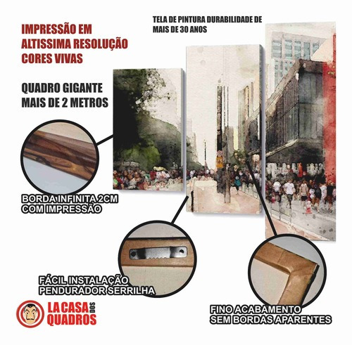 Gráfico en mosaico de tamaño gigante de Masp São Paulo en 5 partes